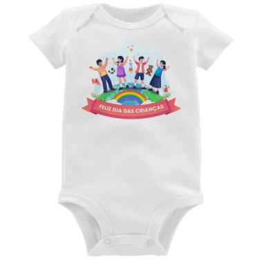 Imagem de Body Bebê Feliz Dia das Crianças - Foca na Moda, Branco, P
