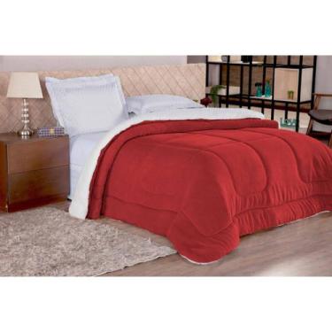Imagem de Coberdrom Sherpa Alaska - 2,40m x 2,20m - CASA CHIC Enxovais, Vermelho