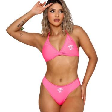 Imagem de Biquíni Rubi Rosa Neon Asa Delta Estampa Refletiva - Gringas Model