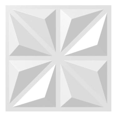 Imagem de 12 Placas 3D - Decoração para Parede - LONDON 3m² - Ponto 3D, Branca