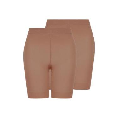 Imagem de Kit com 2 Shorts Feminino Modelador Up Line Loba 5690-003 - LUPO, Bege
