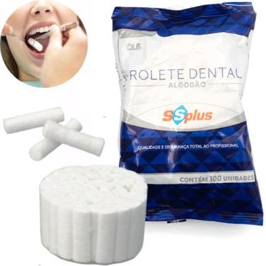 Imagem de Algodão Rolo Dental Rolete Para Boca Dentista C/100 Unidades - SSplus