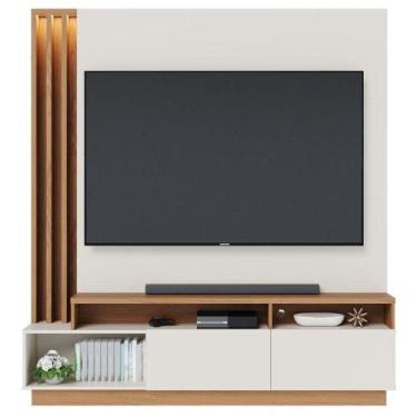 Imagem de Estante Home Theater Humaita Off White Matte Freijó - Colibri - COLIBR
