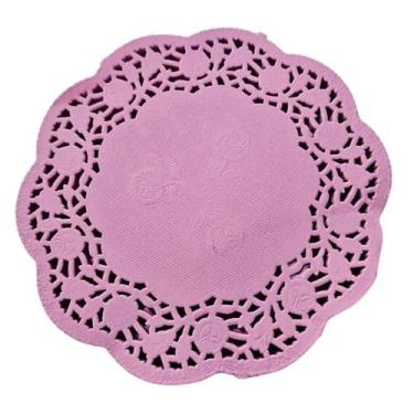 Imagem de Doilies toalha de papel rendado Redondo  12,5cm Rosa 52 un - TodaTreco