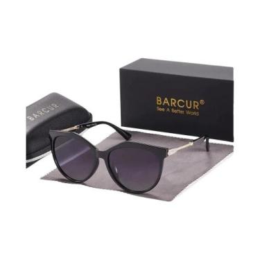 Imagem de Óculos de Sol BARCUR - Formato Gatinho Redondo com Lentes Polarizadas,
