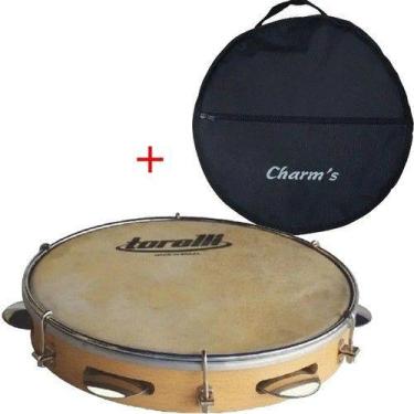 Imagem de Pandeiro torelli profissional pele animal couro 10 polegadas chorinho 
