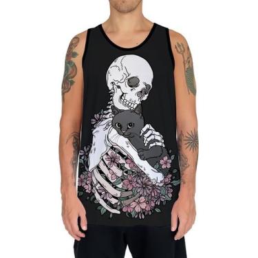 Imagem de Camiseta Regata Arte Tumblr Esqueletos Caveira Ossos Moda 1 - Enjoy Sh