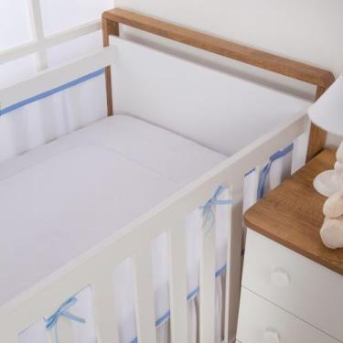 Imagem de Tela Protetora Respirável para Berço de Bebê - AVM Enxovais, Azul