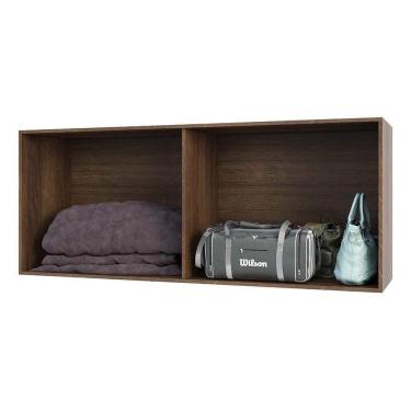 Imagem de Maleiro Closet Prime Nogueira Sem Porta 1,65 Cm Ponte Queen Luciane Móveis