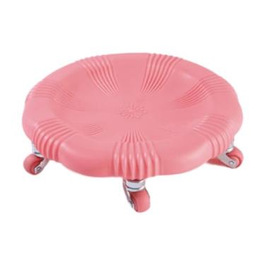 Imagem de oshhni Ab rolos de fitness rolo discos deslizantes portátil silencioso rodas exercício abdominal equipamentos fitness em casa para homens e mulheres, Rosa