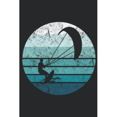 Imagem de Kitesurfing Retro Style Kiteboarding SweaArt: Lined Journal Notebook To Do Schedule, Medium 6x9 Inches, 100 Pages, Printed Cover