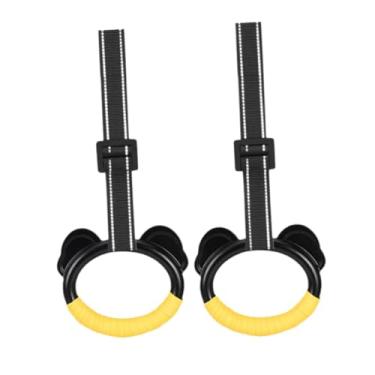 Imagem de Colaxi 2 anéis de ginástica puxar para cima anéis para crianças barra acessório antiderrapante lidar com anéis de exercício anéis de ginásio para calistenia, Correia E Anéis de