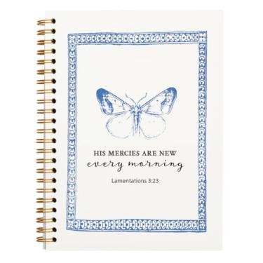 Imagem de Bnwepo Caderno bíblico, caderno de borboleta, caderno fofo, presentes cristãos para mulheres, suprimentos de caderno de estudo da Bíblia, presentes para adolescentes, meninas, estudantes, professoras