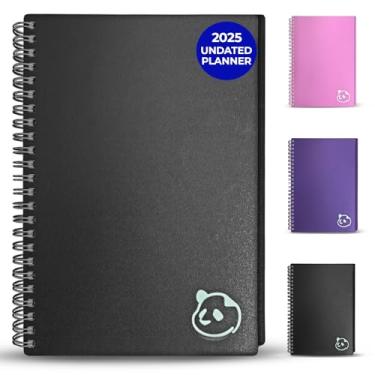 Imagem de Panda Planner 2025 Undated Weekly Planner, Weekly To Do List Notebook with Spiral Binding - 5.75” x 8.25”, 53 Weeks - Undated Planner with Habit Tracker Notebook for Home, School & Office - Black