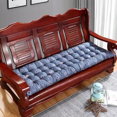 Imagem de Almofadas para espreguiçadeiras ao ar livre - Almofada de banco grossa, macia e protegida contra UV com laços para pátio, piscina, cadeiras reclináveis ​​de jardim(Type C,45 * 160cm)