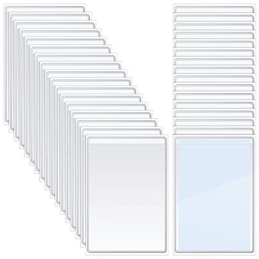 Imagem de Bolsos autoadesivos transparentes, mangas de plástico transparente, bolsos de etiquetagem, porta-bilhetes de loja, porta-bilhetes de trabalho, etiqueta adesiva para cartão de documentos de escritório