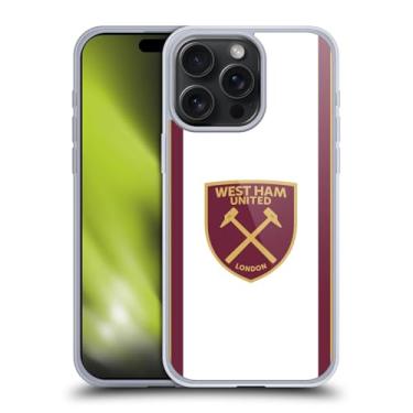 Imagem de Head Case Designs Capa de gel macio oficialmente licenciada pelo West Ham United FC Third 2024/25 Crest Kit compatível com Apple iPhone 15 Pro Max
