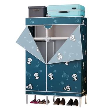 Imagem de Guarda-roupa Armário espaçoso portátil, guarda-roupa para casa, corpo inteiro, tecido, guarda-roupa temporário para quarto armário