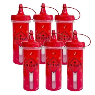 Imagem de Kit 6 Bisnaga Plastica Ketchup Mostarda E Maionese 250ml (Ketchup)