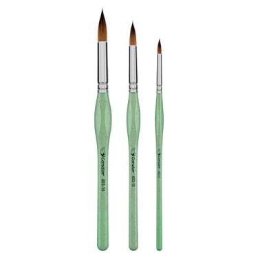 Imagem de Condor Kit Pincel Ergonômico Redondo - Conjunto com 3 Pincéis Artísticos - Pintura em Diversas Superfícies - Ideal para Artes e Artesanatos
