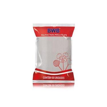 Imagem de Palito para Pirulito Pequeno Cristal com 100 un. BWB