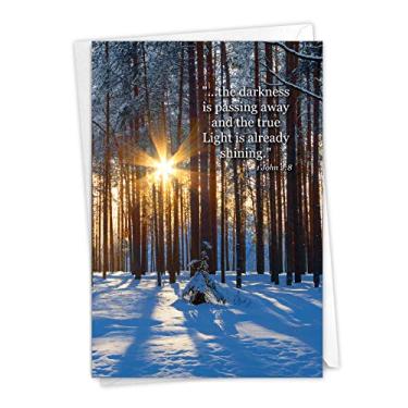 Imagem de The Best Card Company - Loving Sympathy Card com envelope - Inspirational, Religious Bereavement Greeting - Winter Sunrise C6655ESMG