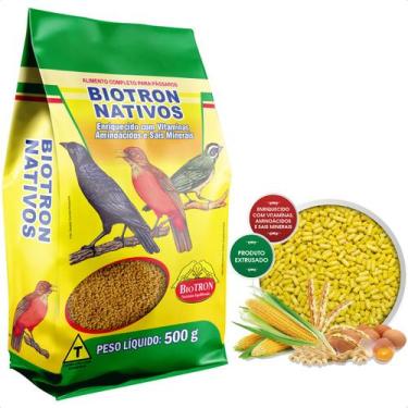 Imagem de Ração Extrusada Nativos 500g Biotron Alimentos Sabor Banana Para Pássa