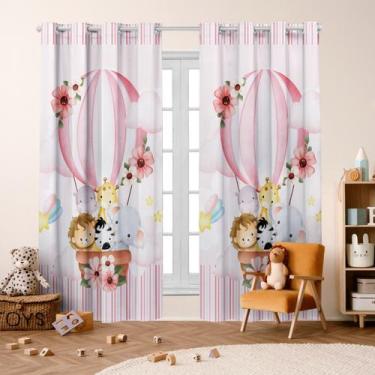 Imagem de Cortina Safari Baby Blackout 2,80X 2,20 p/ Quarto Infantil Criança Beb