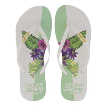 Imagem de Chinelo Coca Cola Florals Feminino Branco