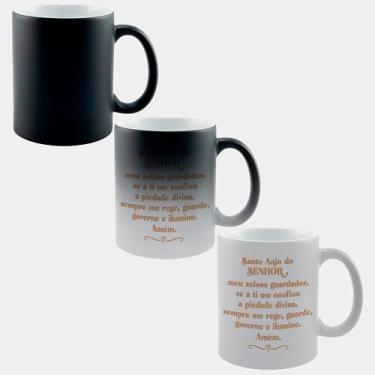 Imagem de Caneca Magica Porcelana Muda de Cor - 325ml - ORACAO SANTO DO SENHOR ANJO DA GUARDA