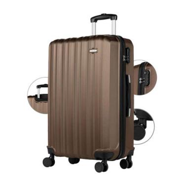 Imagem de Mala 23kg Luxuosa Com ABS Resistente e Garantia Sestini, Média, Bronze