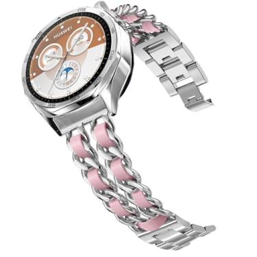 Imagem de DEALELE Pulseiras de substituição compatíveis com Samsung Gear S3 Frontier/Classic/Galaxy Watch de 46 mm/Galaxy 3 de 45 mm, corrente de metal de 22 mm para Huawei Watch 3/GT2 de 46 mm, 22mm