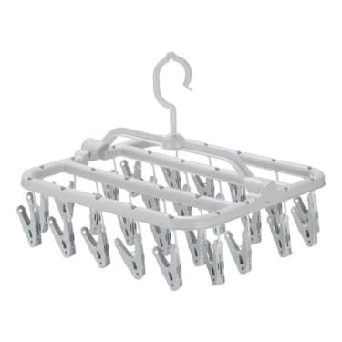 Imagem de Varal De Lingerie 26 Prendedores Para Pendurar Calcinhas, Meias e Cuecas(único,Branco)