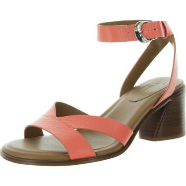 Imagem de Naturalizer Sandália feminina de salto Yumi com tiras no tornozelo, Couro blush damasco, 38
