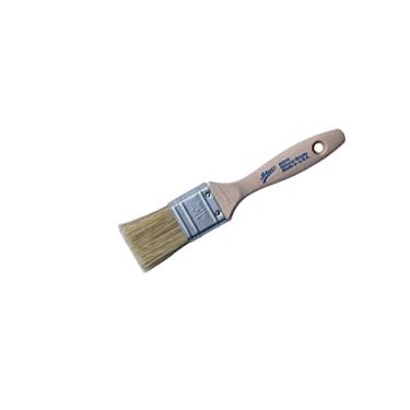 Imagem de Ateco Escova para pastelaria, cabeça larga de 3,8 cm com cerdas de javali brancas naturais, virola de aço inoxidável e cabo de madeira