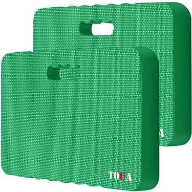 Imagem de Almofada de ajoelhar espessa extra grande espuma confortável para trabalho, jardinagem, ioga, exercícios, jardim, joelheira, pacote com 2, verde