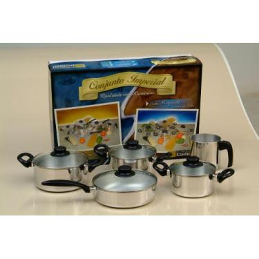 Imagem de Jogo de panelas de 5 peças com tampas de vidro (12013) - Alumínios Cam
