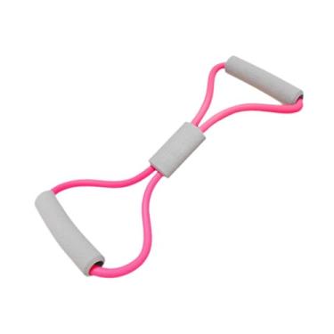 Imagem de Vaveren Fitness Resistance Band Arm Exerciser Pilates Anti Slip Treinamento de Força de Latex de Latex Portátil Fita de Alongamento portátil 20 libras, Rosa Vermelha