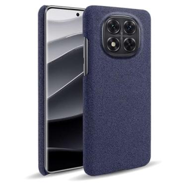 Imagem de Capa para Xiaomi Redmi Note 14 Pro 5G,Capa desenhada em lona,Case Protetora Ultrafina com Empunhadura Macia,Design em Tecido Antichoque e Antiarranhões-Blue