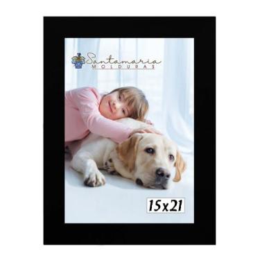 Imagem de Moldura Porta Retrato 15X21 Preto - Santamaria Molduras