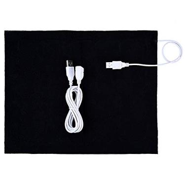 Imagem de Alma de Aquecedor de Pano Elétrico USB, Elemento de Aquecimento para Roupas Com Cabo de 1,5 M, Preto, 5V, 23 X 29cm, 35-50 ℃, para Aquecer Ombro, Pescoço, Cintura, Costas,