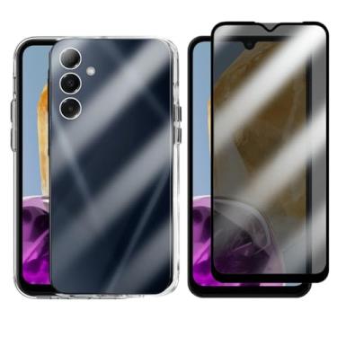 Imagem de Kit Capa Capinha Clear Case Space Compatível Samsung Galaxy M15 e Película 3d Privacidade