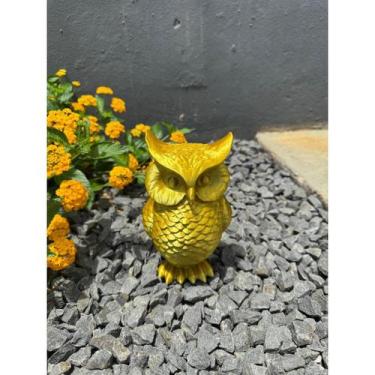Imagem de Estátua Coruja Decoração Original 3D - FLEX3D, Dourado