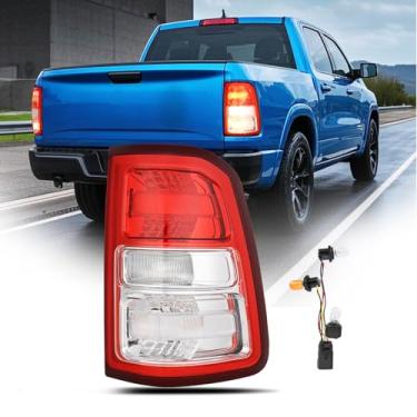 Imagem de Nilight Conjunto de lanterna traseira compatível com Dodge Ram 1500 2019 2020 2021 substituição de luz traseira estilo original do lado do passageiro com lâmpadas