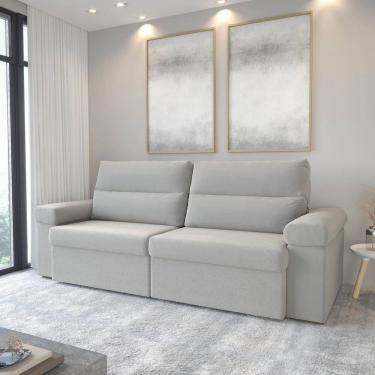 Imagem de Sofá Retrátil e Reclinável 250cm Botero Cabecasa Madeiramadeira Cinza