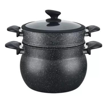 Imagem de Panela de Alumínio a Vapor com Revestimento Cerâmico 26cm HM550