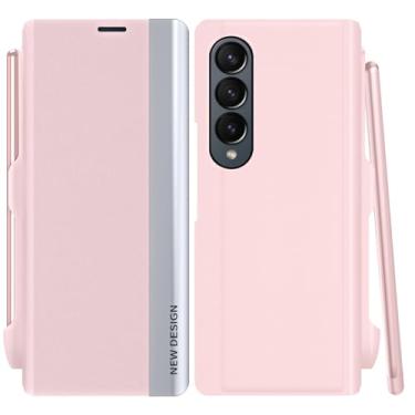 Imagem de Capa protetora para Samsung Galaxy Z Fold 4 com S Pen e protetor de tela integrado, suporte de carregamento sem fio, à prova de choque, para Samsung Z Fold 4 5 g (rosa)