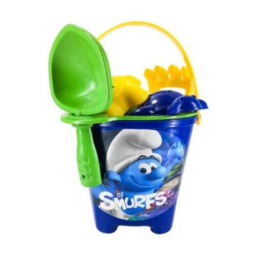 Imagem de Baldinho De Praia Para Criança Brincar Na Areia 7 Peças Azul - Brics