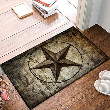 Imagem de Tapetes de banheiro Star West Texas Tapete de banho de espuma de memória de microfibra macia antiderrapante lavável tapetes de chuveiro para pia de banheira tapete de piso 45 x 76 cm