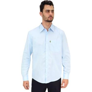 Imagem de Camisa social masculina manga longa - Demorgan Uniformes, Azul claro, 